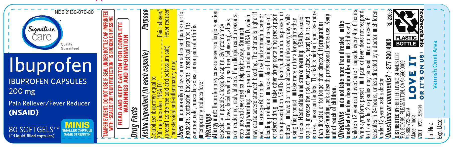Pill image for Albertsons Ibuprofen Capsules Usp, 200 Mg And Ibuprofen Capsules Usp, 200 Mg (mini Capsules)
