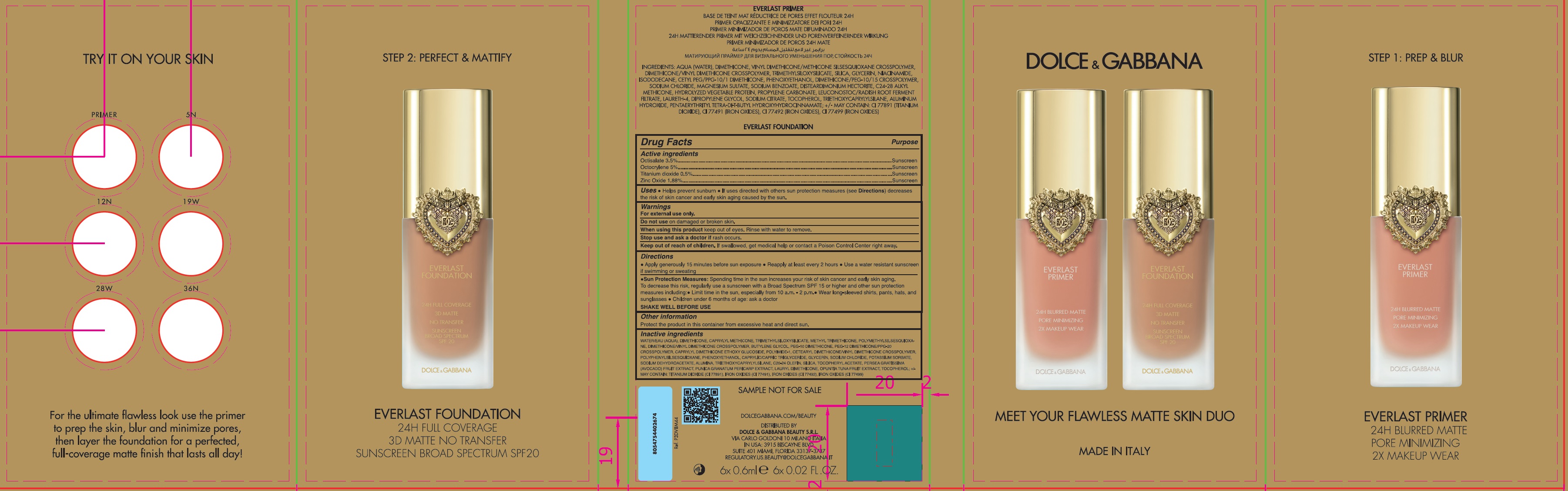 Pill image for Dolce & Gabbana Meet Your Flawless Matte Skin Duo - Everlast Primer - Everlast Foundation