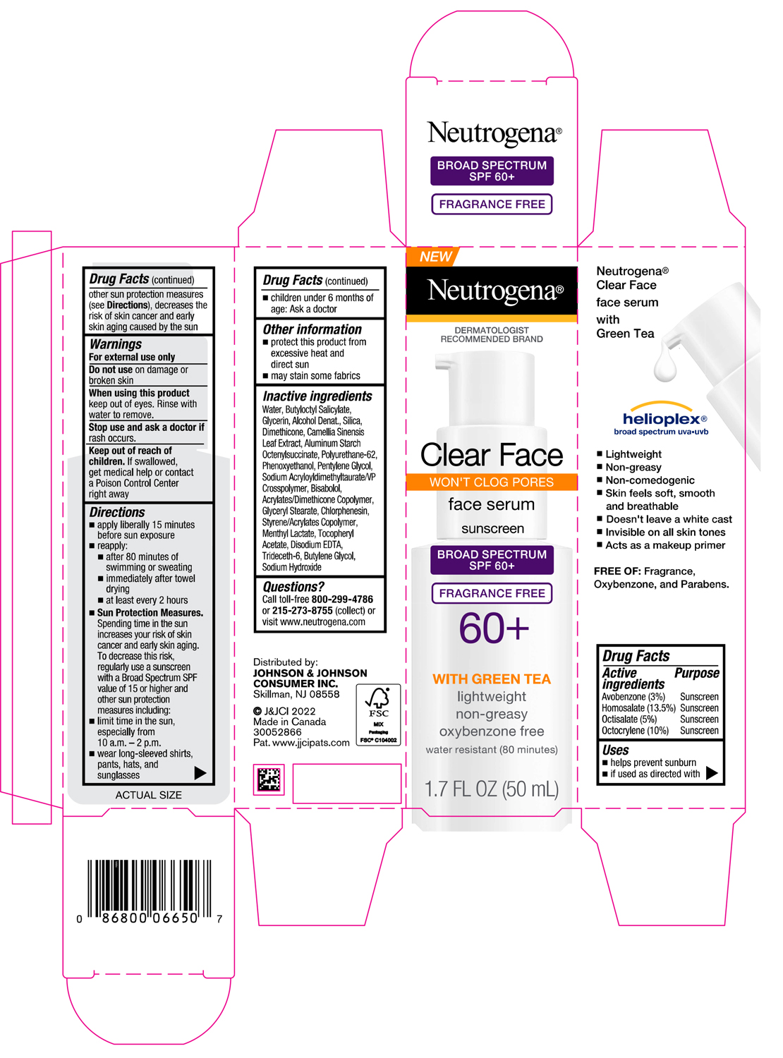 Pill image for Neutrogena Clear Face Serum Fragrance Free Spf 60 Plus