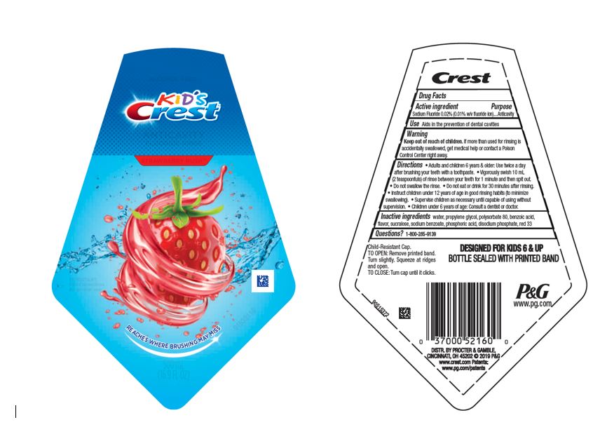 Pill image for kid's crest strawberry rush anti cavity fluoride rinse