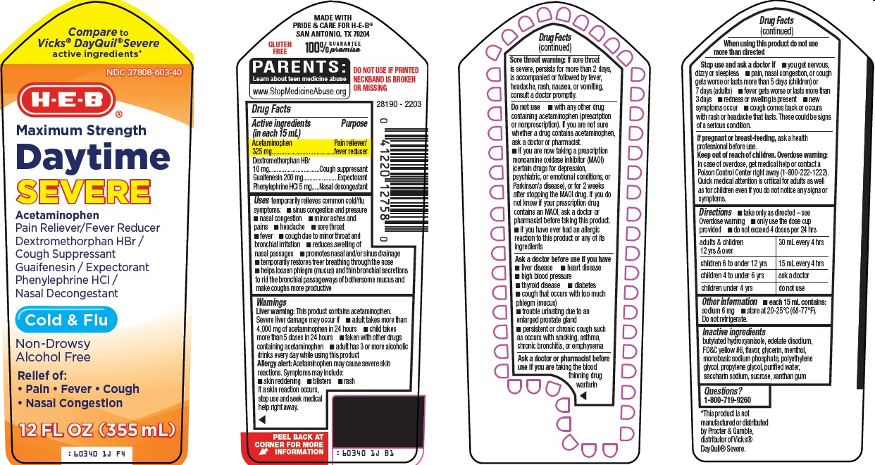 Pill image for Heb Daytime Severe Cold & Flu Drug Facts