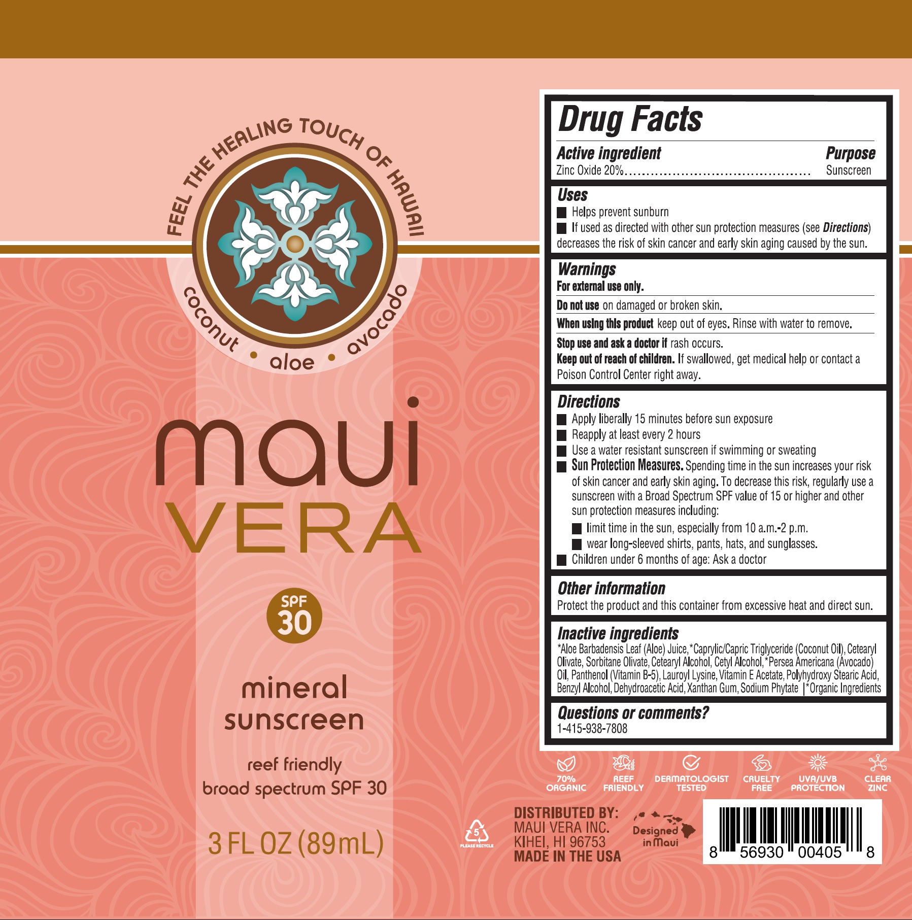 Pill image for Maui Vera Reef Friendly Mineral Sunscreen