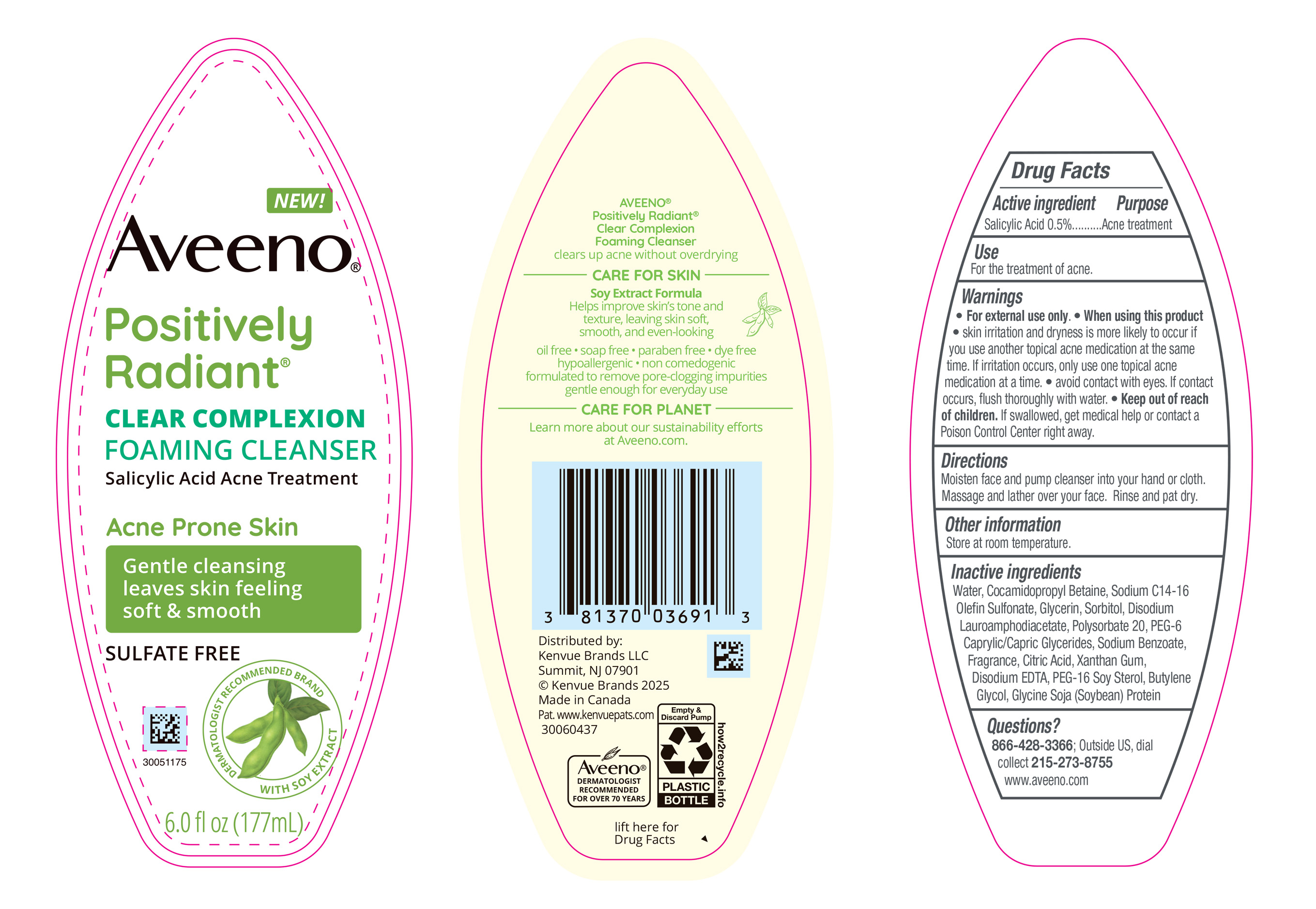Pill image for Aveeno Positively Radiant Clear Complexion Foaming Cleanser