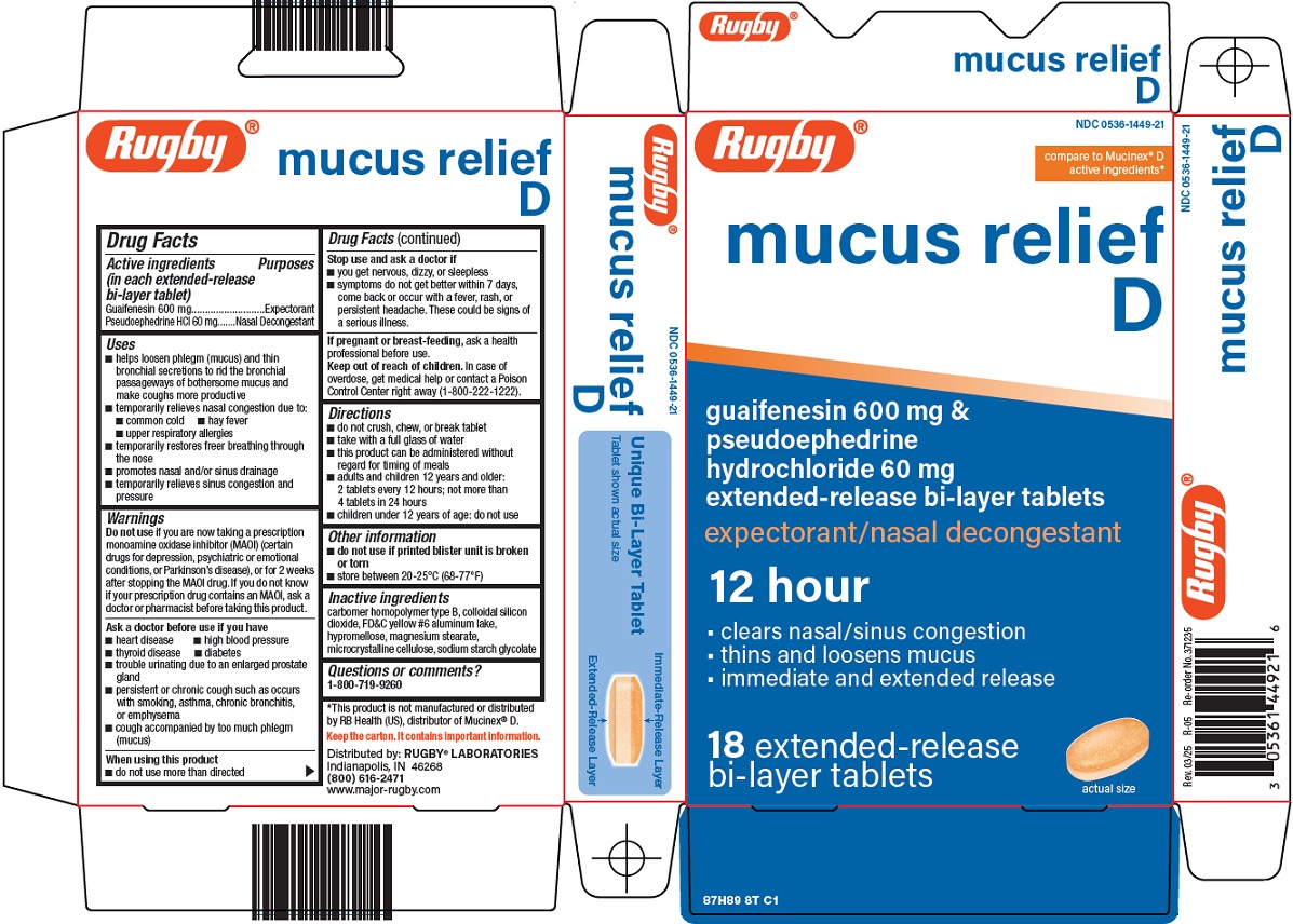 Pill image for Rugby Laboratories Mucus Relief D Drug Facts