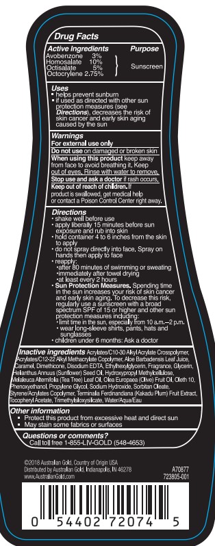 Pill image for Australian Gold Instant Bronzer 50 Spray Gel Sunscreen