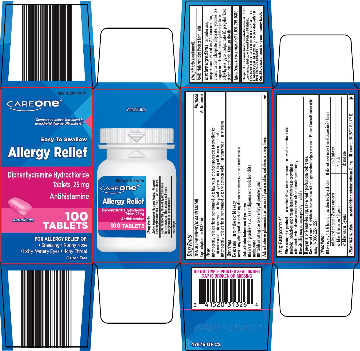 Pill image for American Sales Company Allergy Relief Drug Facts