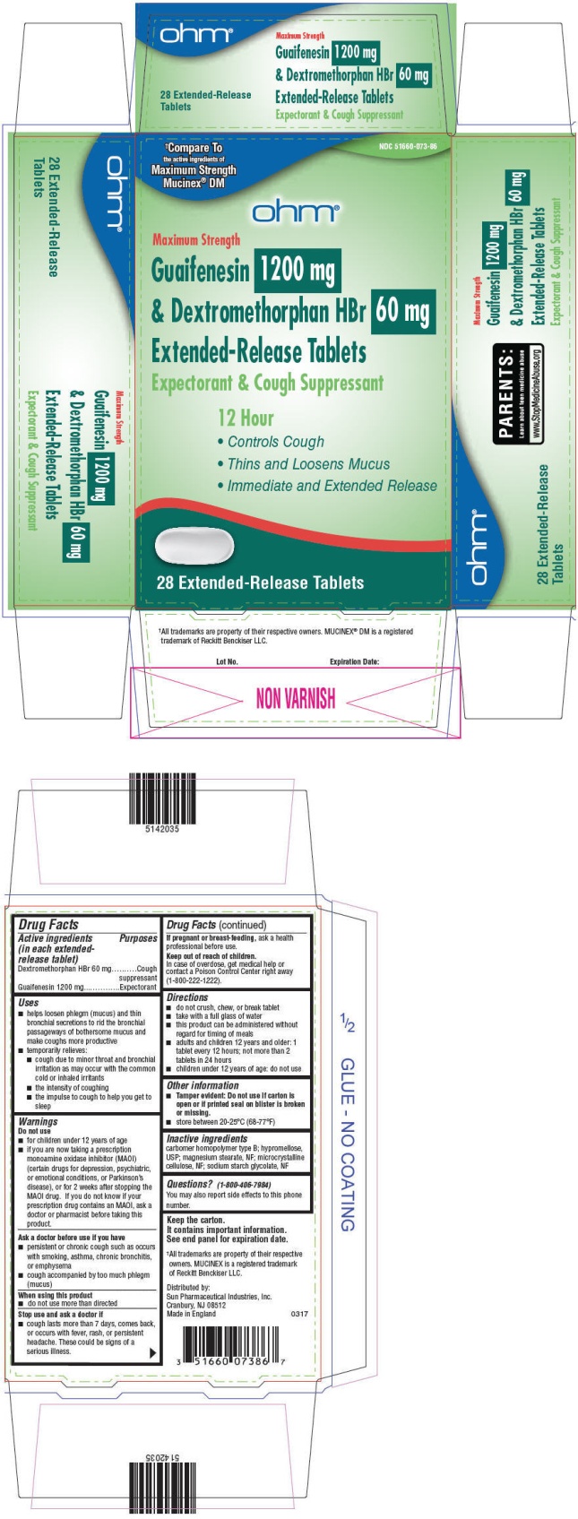 Pill image for Guaifenesin 1200 Mg Extended-release Tablets & Dextromethorphan Hbr 60 Mg