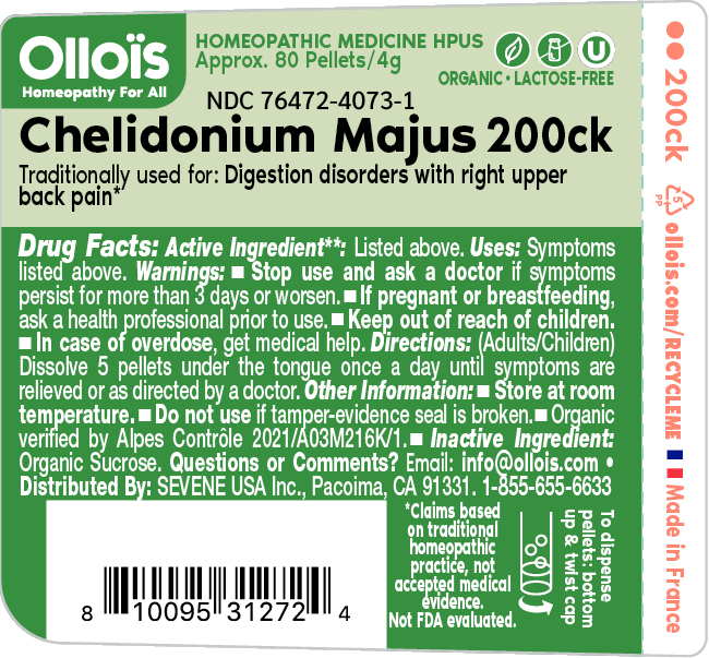 Pill image for Sevene Usa (as Pld) - Chelidonium Majus 200ck (76472-4073)
