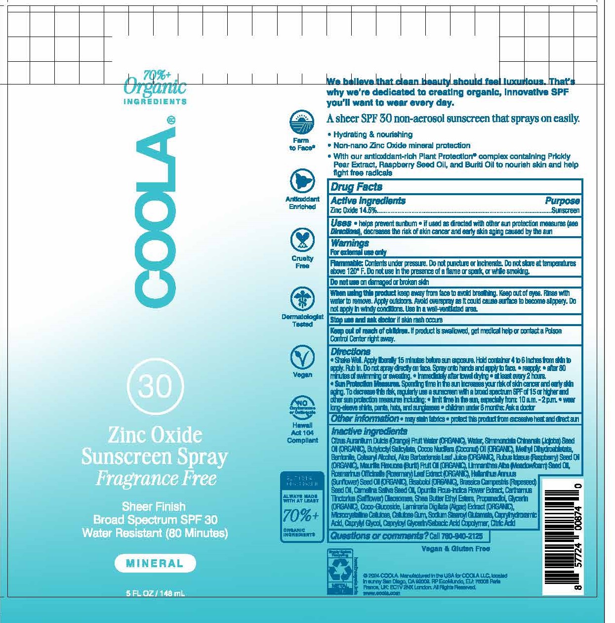 Pill image for Coola Mineral Spray Spf 30 - Unscented