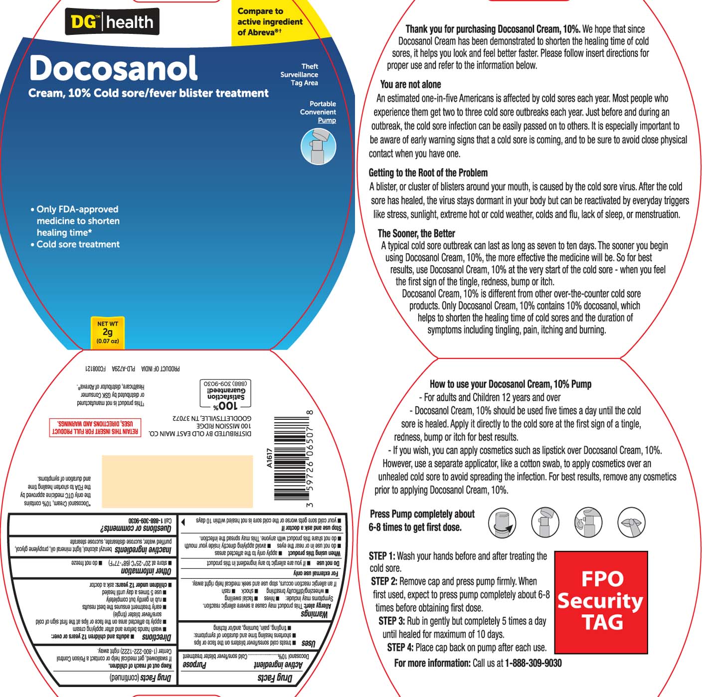 Pill image for Docosanol Cream, 10%