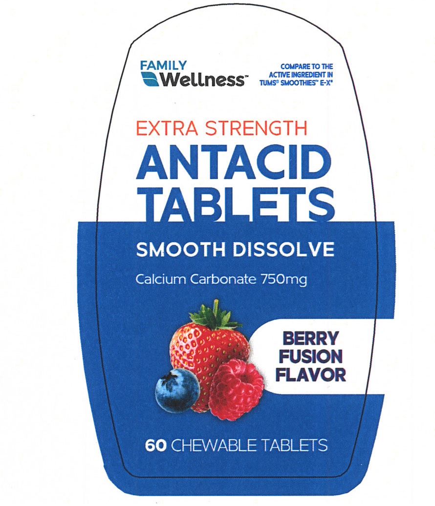 Pill image for Family Wellness Extra Strength Smooth Antacid 173bf