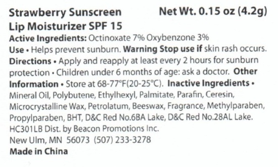 Pill image for Strawberry Sunscreen Lip Moisturizer Spf 15