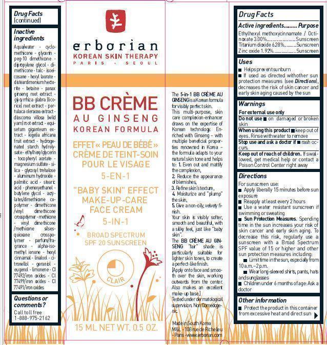 Pill image for Erborian - Bb Creme Au Ginseng Clair Spf 20