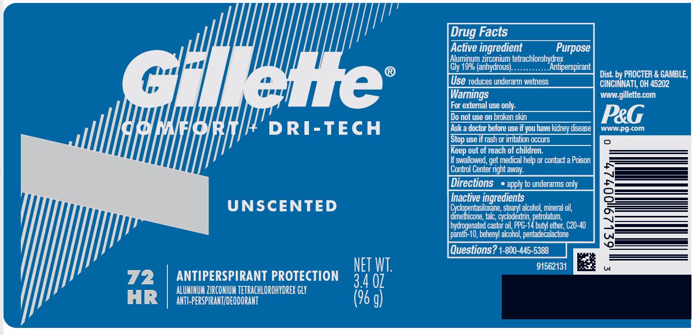 Pill image for gillette comfort + dri-tech unscented