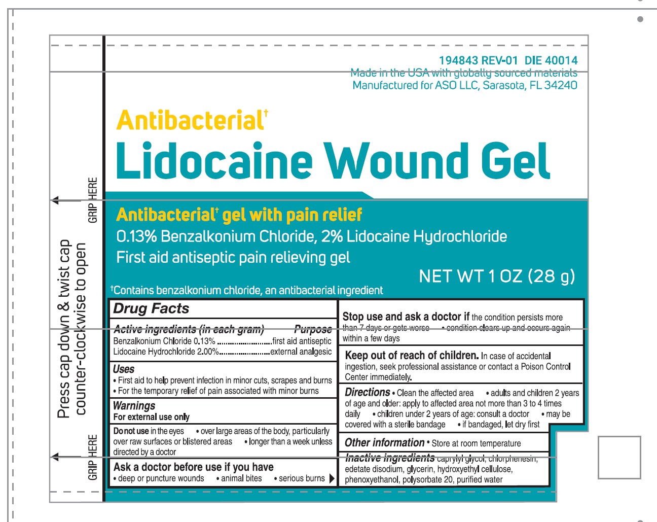 Pill image for Antibacterial Lidocaine Wound Gel
