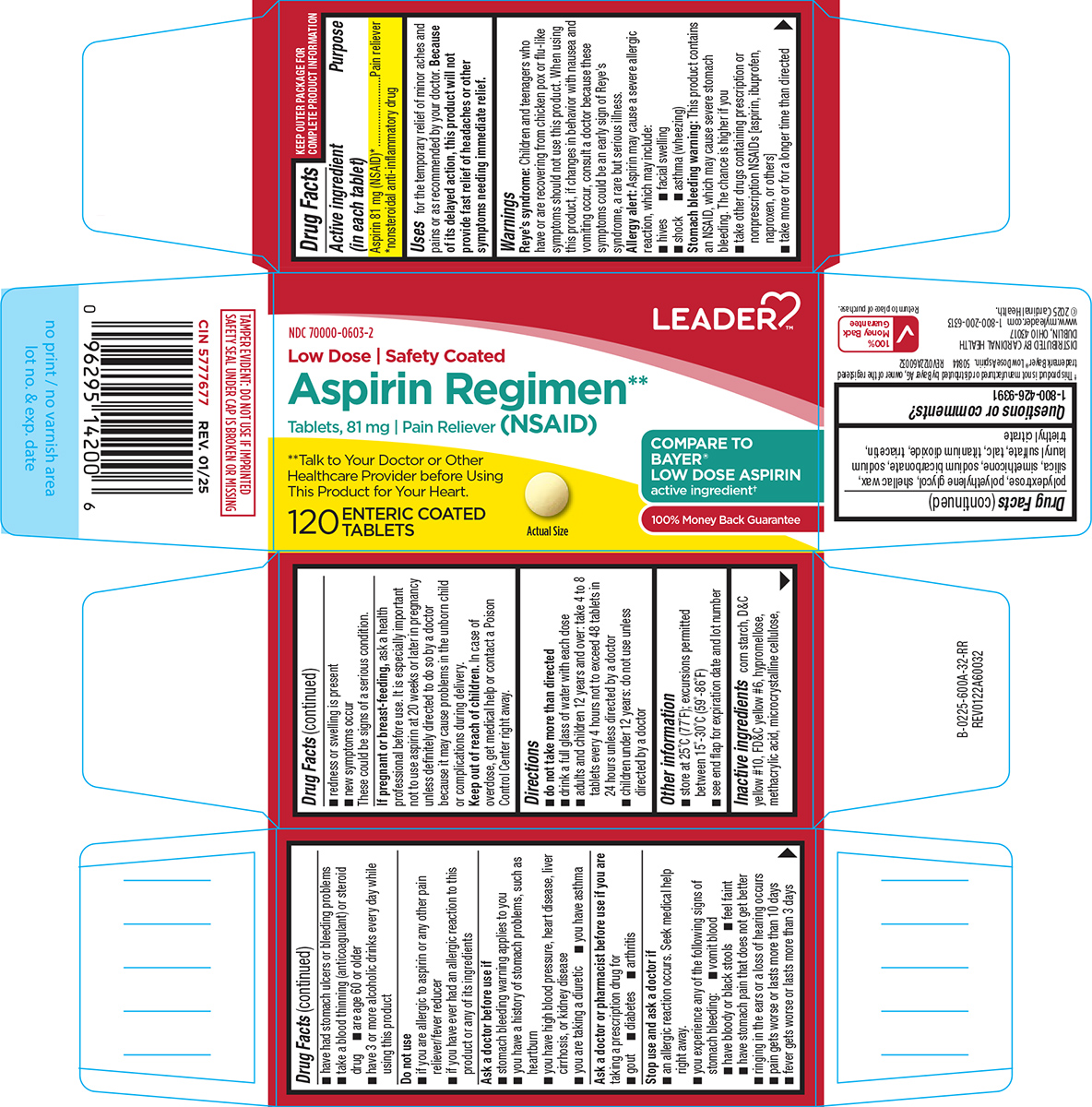 Pill image for Leader 44-600a Aspirin Regimen