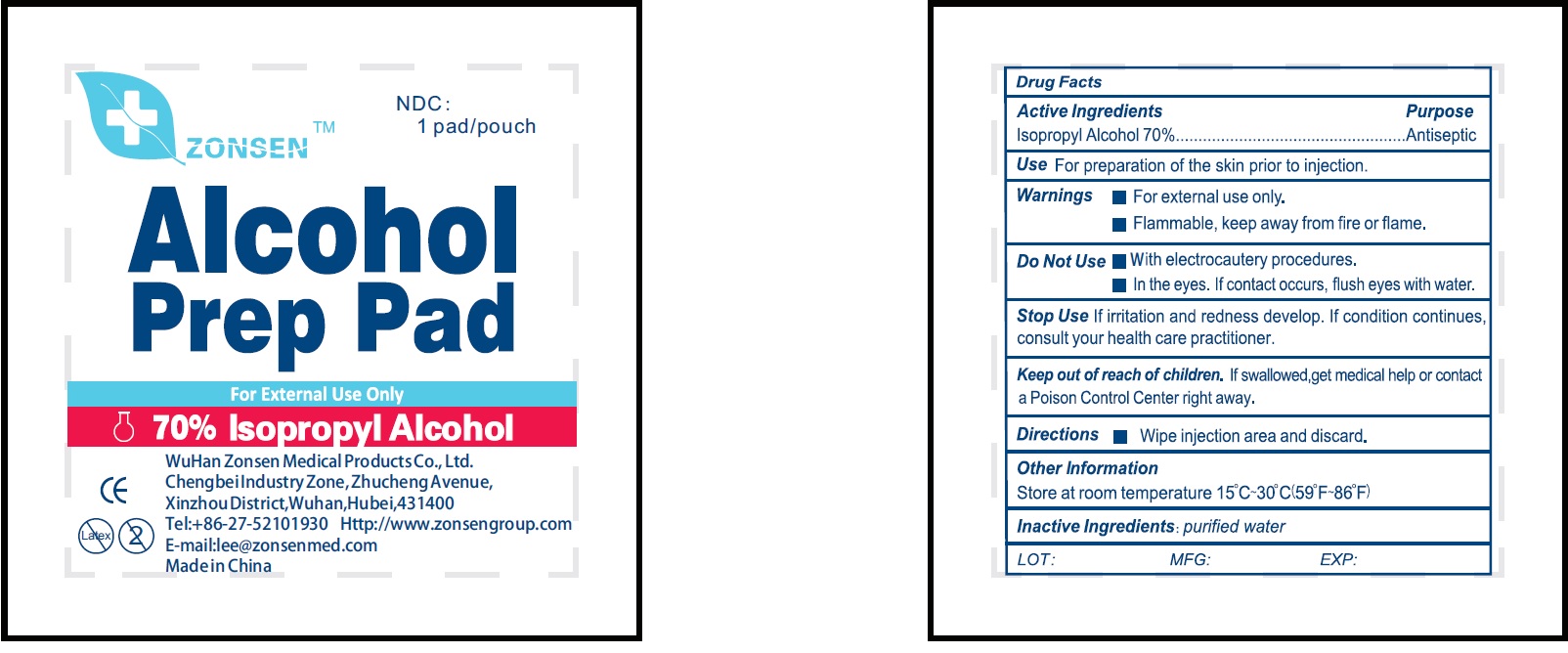 Pill image for Zonsen Alcohol Prep Pad