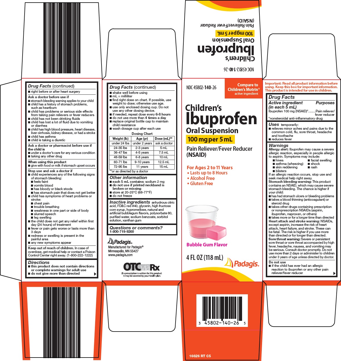 Pill image for Children’s Ibuprofen Drug Facts