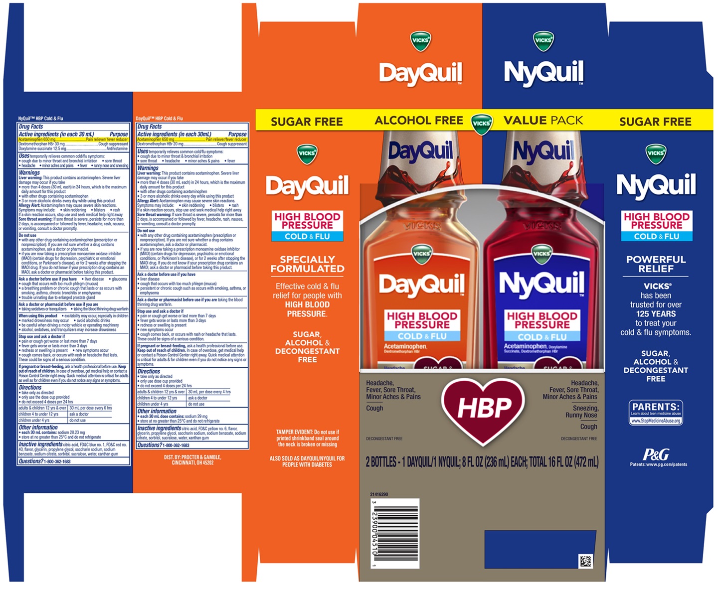 Pill image for Vicks ® Dayquil™ Nyquil™ High Blood Pressure Cold & Flu