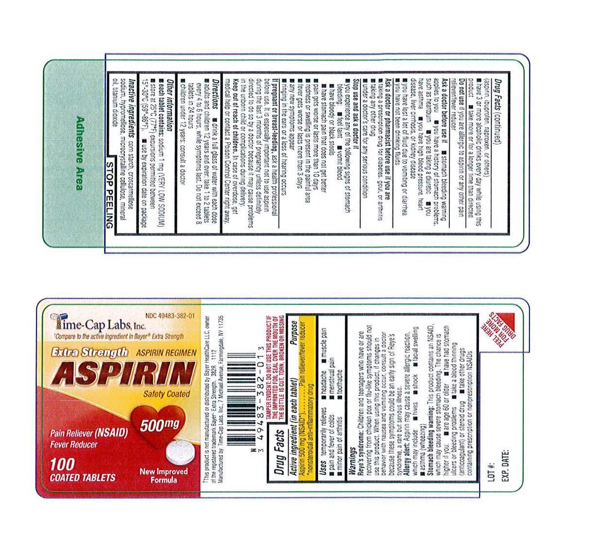 Pill image for 382r Asa 500 Mg