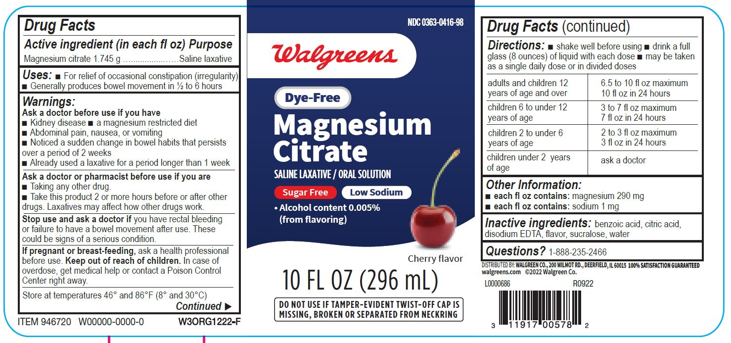 Pill image for Walgreens Magnesium Citrate Oral Solution - Cherry