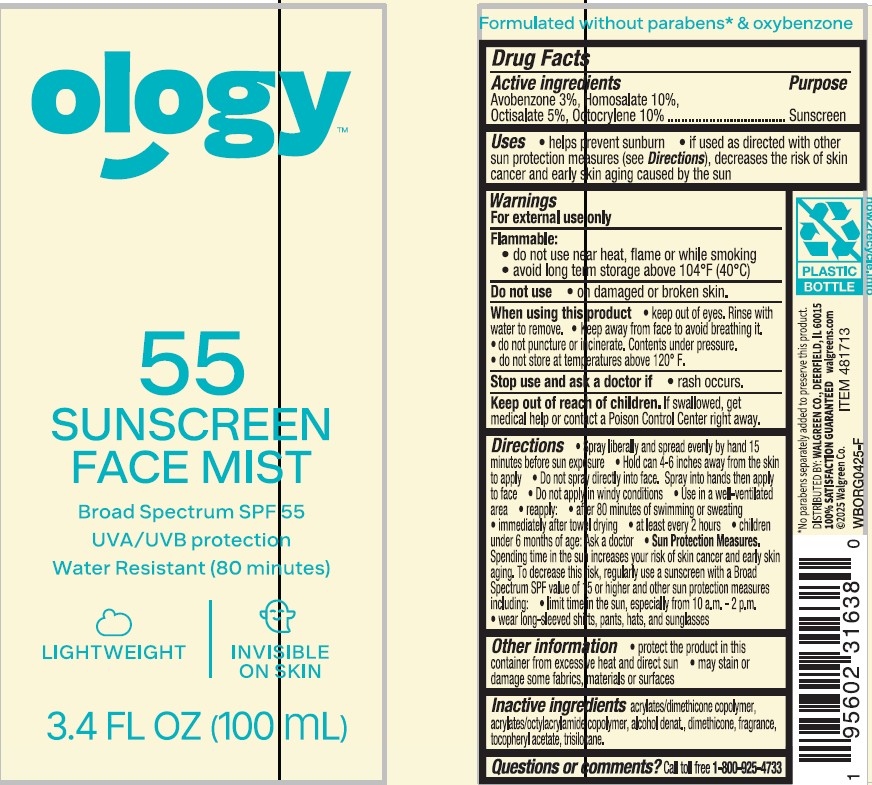 Pill image for walgreens spf 55 sheer face mist sunscreen