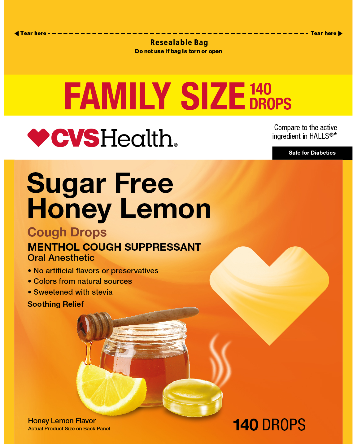 Pill image for Sugar Free Lemon Honey Cough Drops