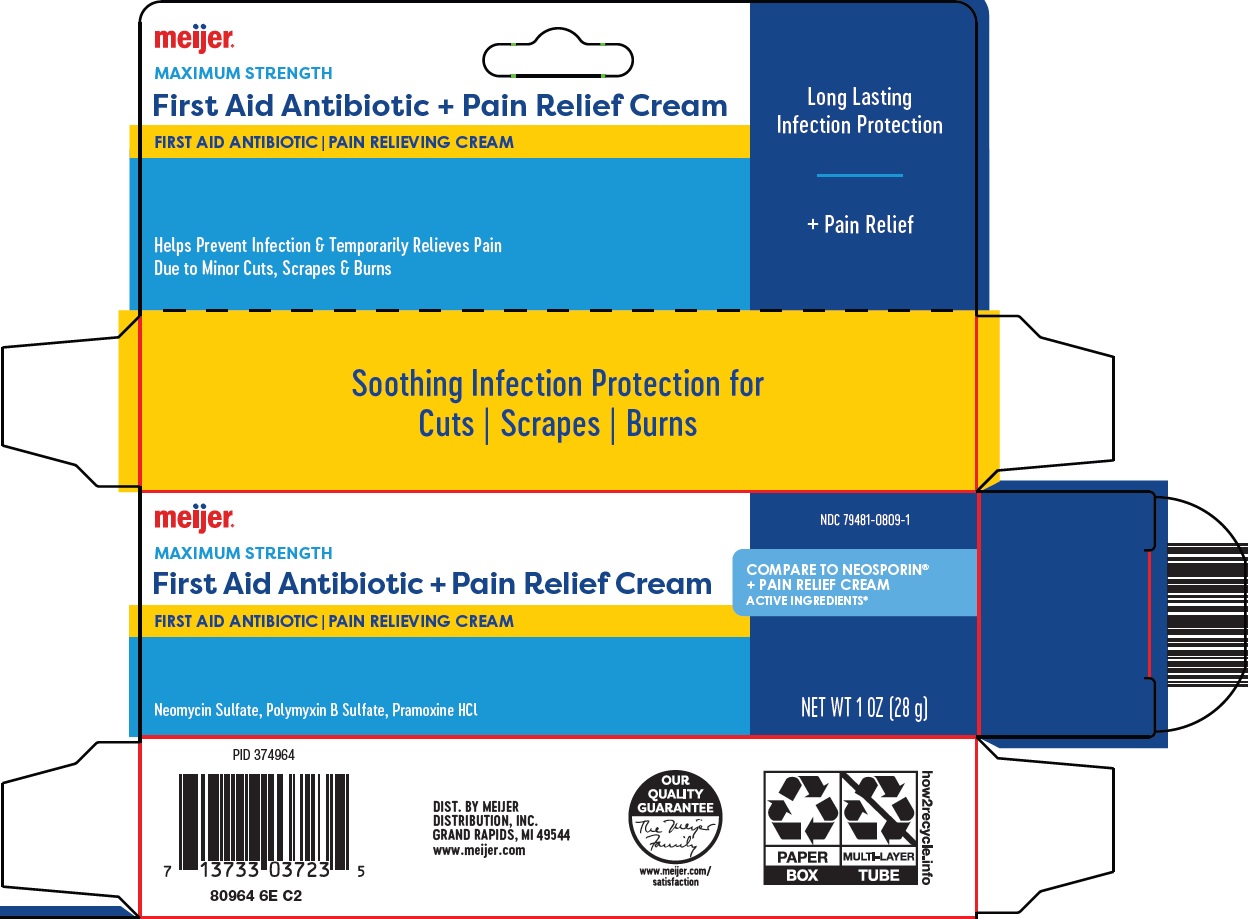Pill image for Meijer Distribution, Inc. First Aid Antibiotic + Pain Relief Cream Drug Facts