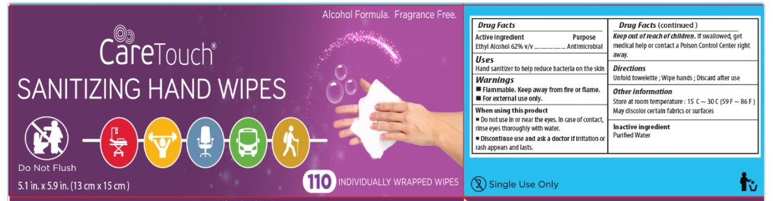 Pill image for Care Touch Sanitizing Hand Wipes - Whele Llc