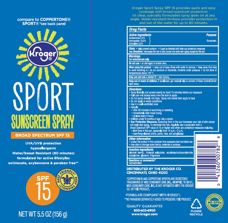 Pill image for Kroger Sport Sunscreen Spray Broad Spectrum Spf 15
