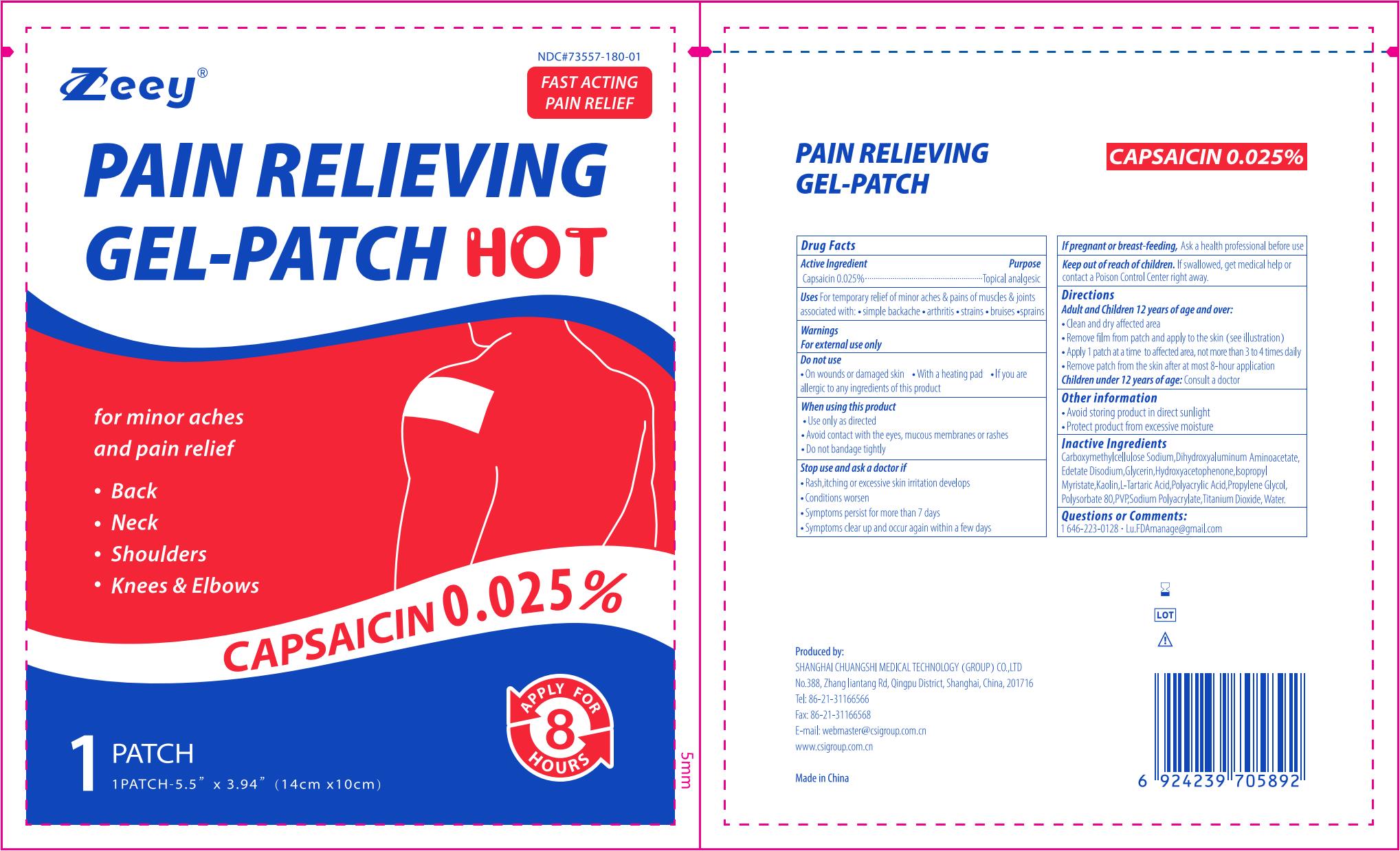 Pill image for Zeey Capsaicin Pain Relieving Gel-patch, N 5