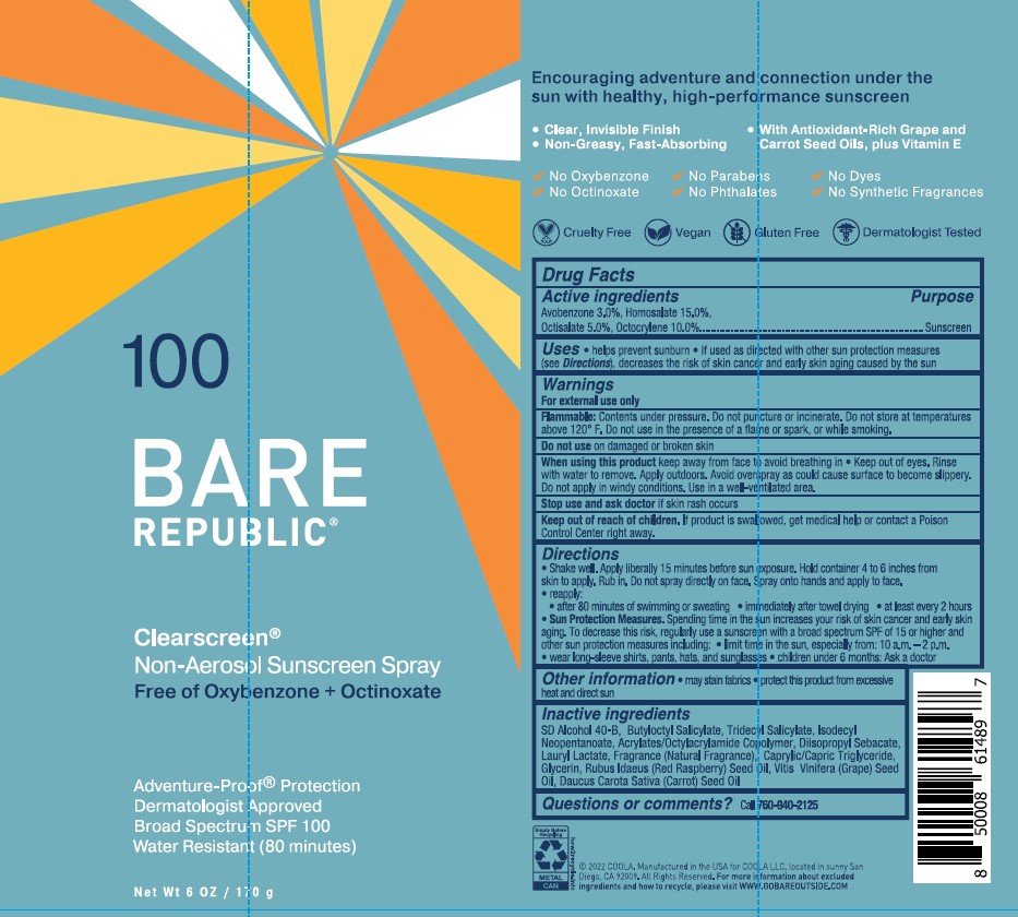 Pill image for Coola Bare Republic Clearscreen Spf100 Non-aerosol Sunscreen Spray