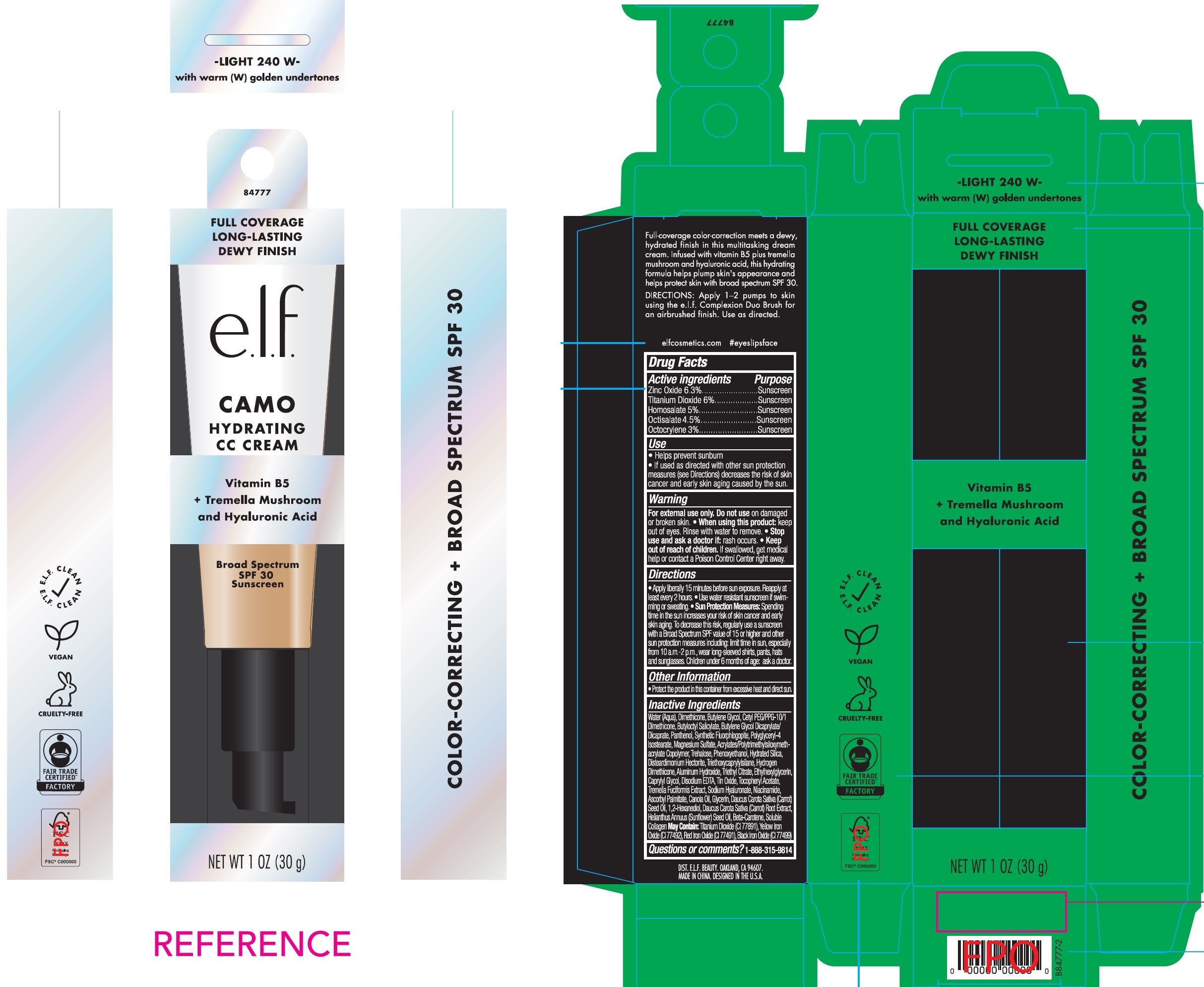 Pill image for Hydrating Camo Cc Cream Spf30 Light 240 W