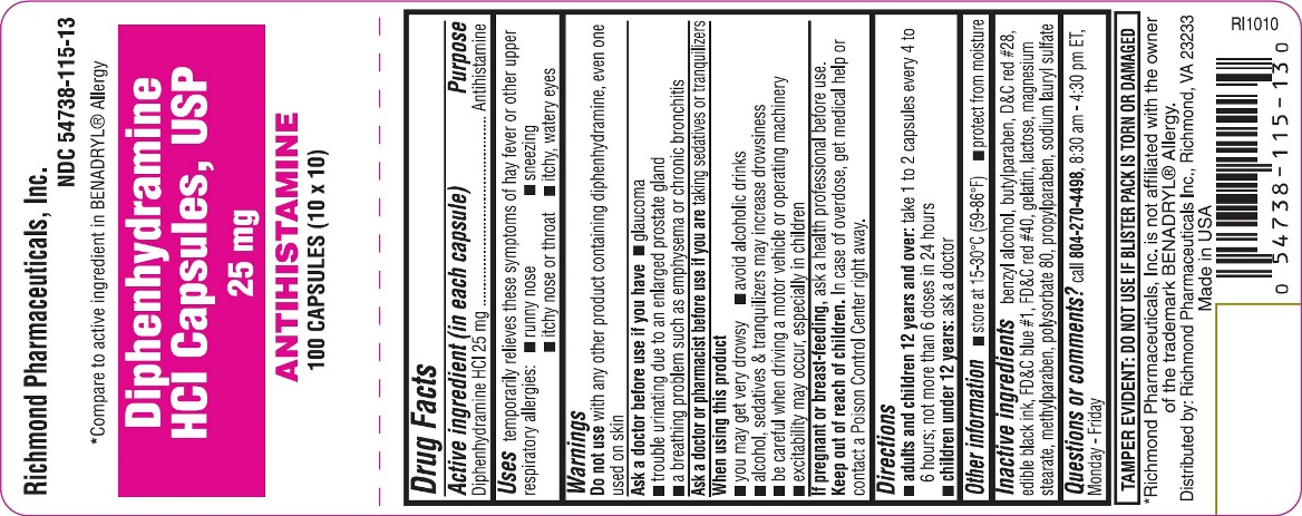 Pill image for diphenhydramine hcl capsules, usp