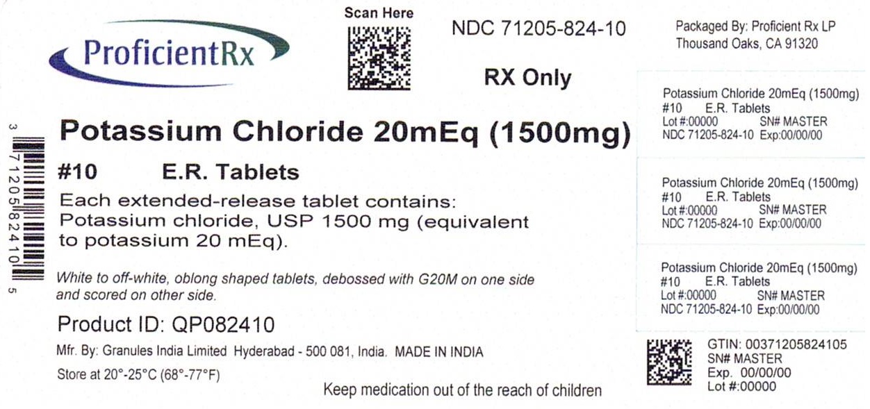 Pill image for potassium chloride extended-release tablets usp, 20 meq