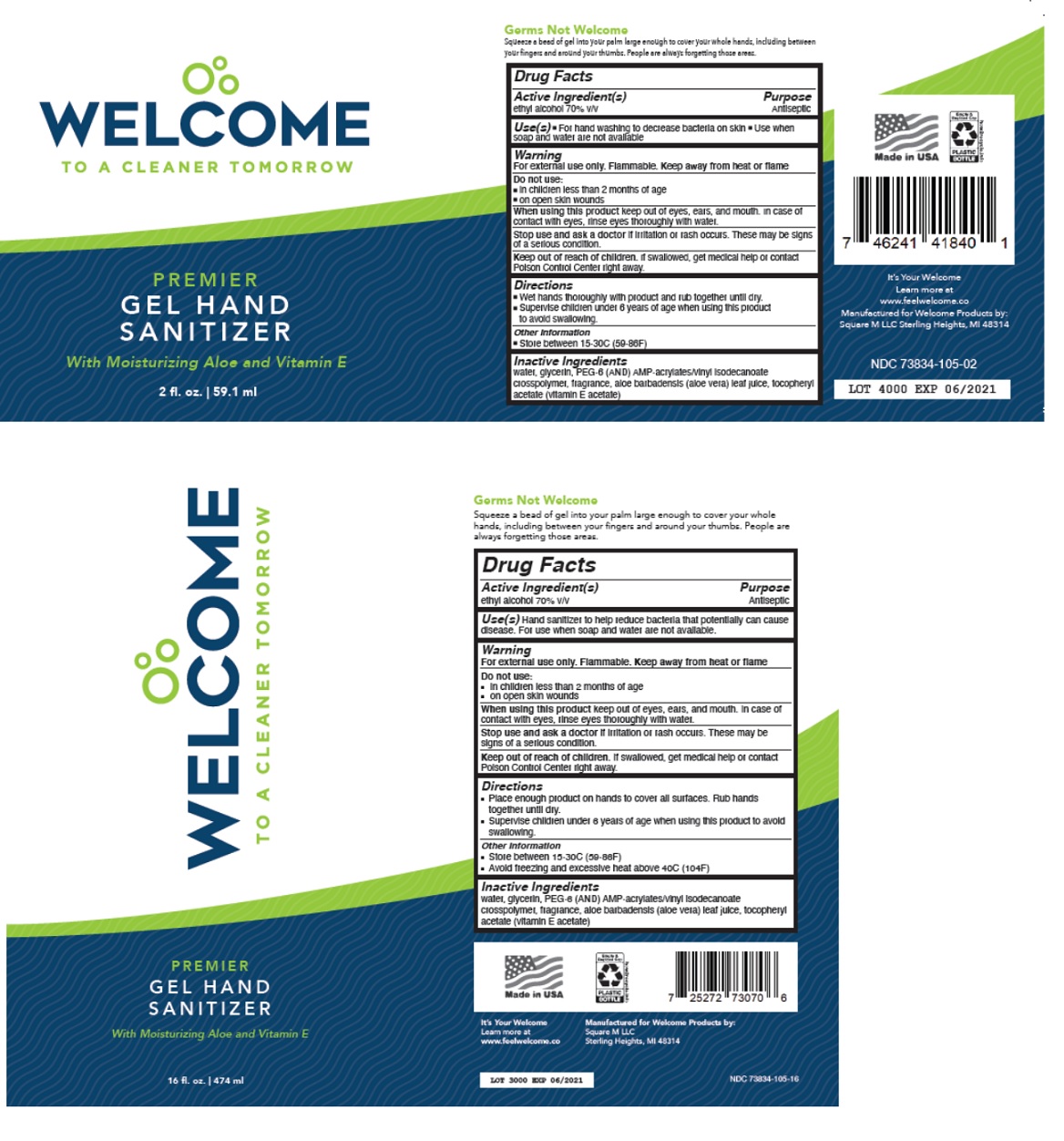 Pill image for Welcome Premier Gel Hand Sanitizer