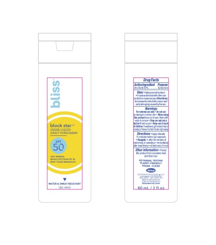 Pill image for Bliss Block Star Sheer Liquid Daily Sunscreen Spf 50