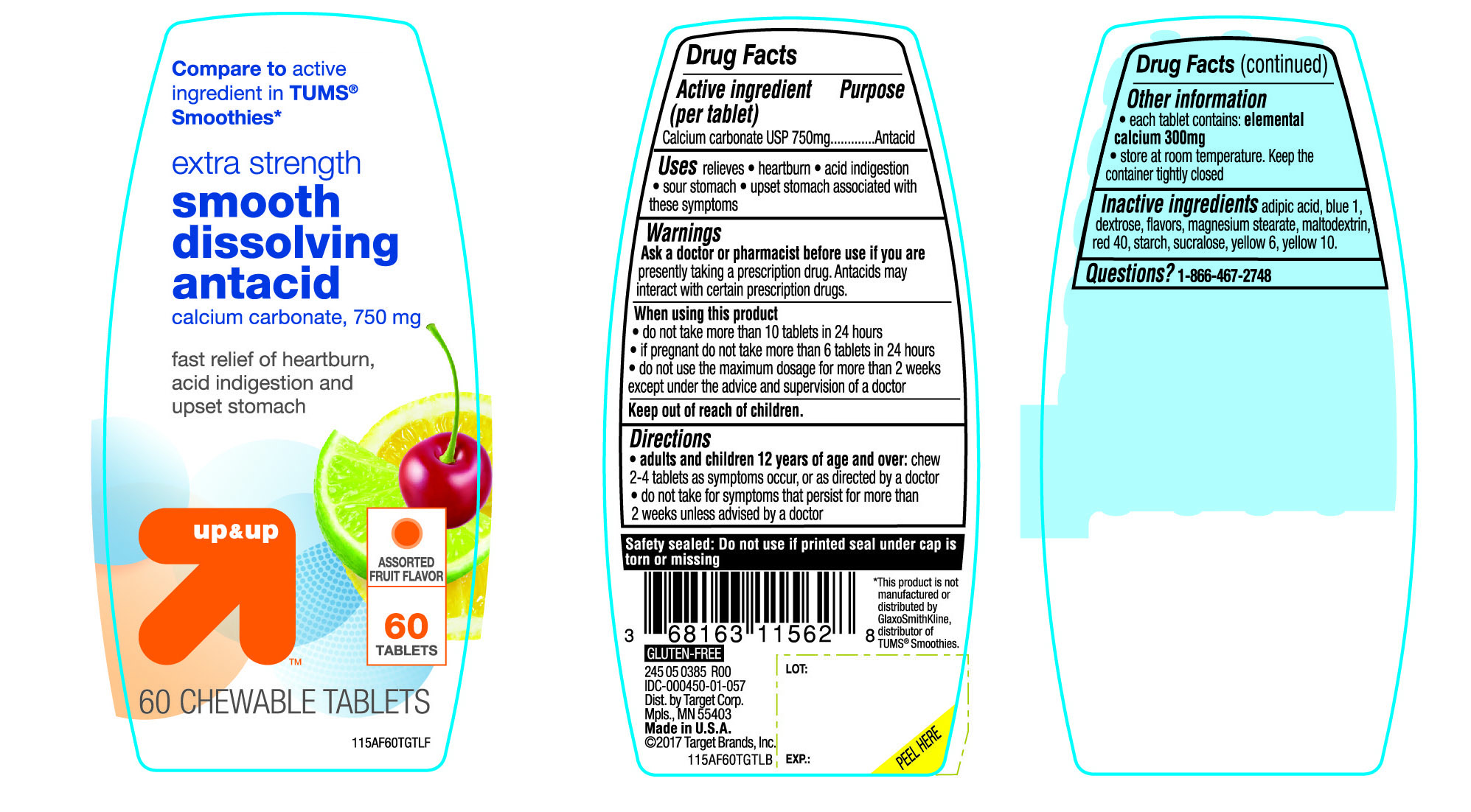 Pill image for Up And Up Extra Strength Smooth Dissolving Antacid