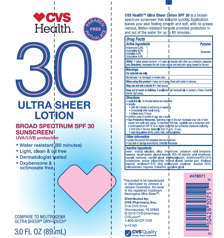 Pill image for cvs health spf 30 ultra sheer lotion