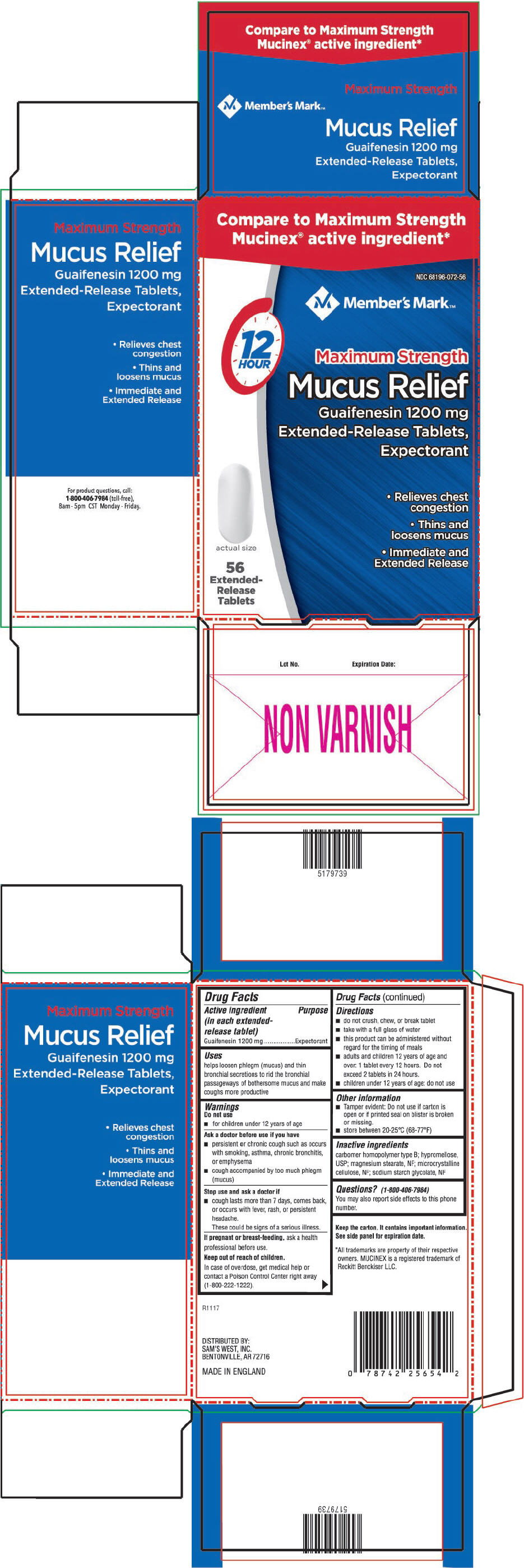 Pill image for Guaifenesin Extended-release Tablets, 1200 Mg