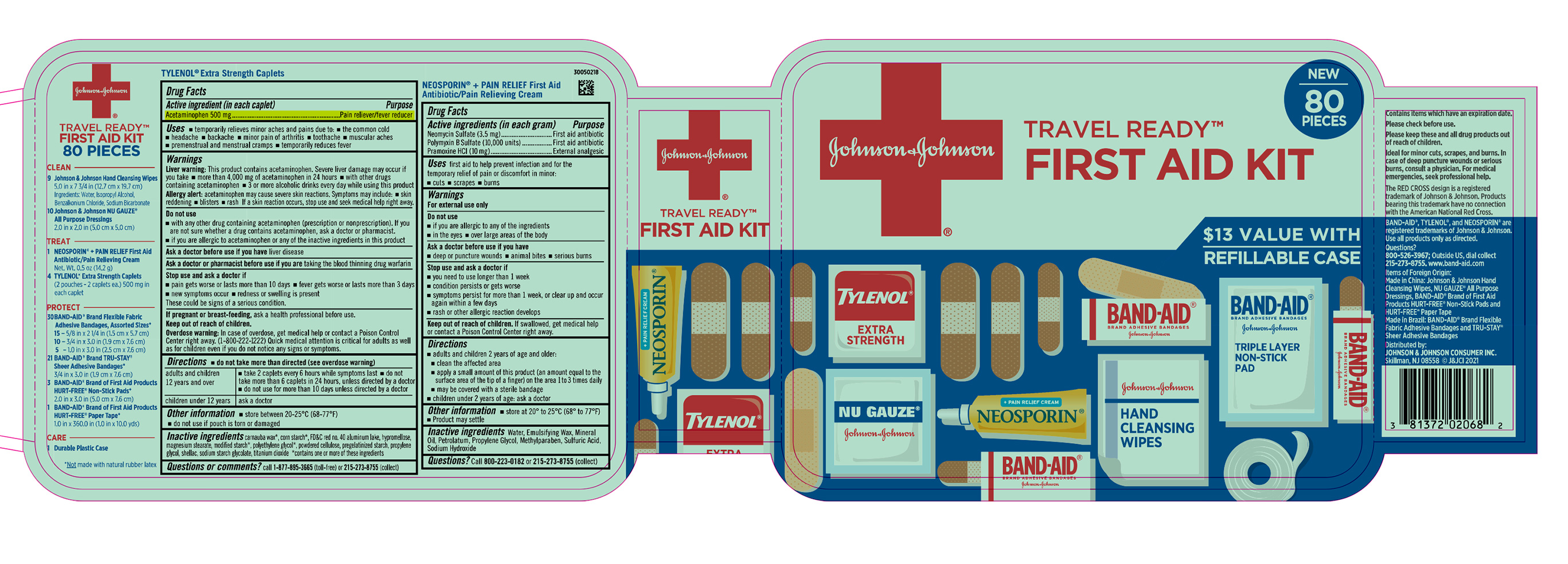 Pill image for Johnson And Johnson First Aid Kit Travel Ready 80 Ct