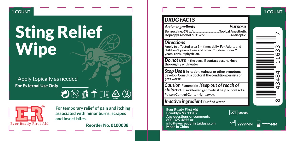Pill image for Ever Ready First Aid Sting Relief Wipe
