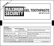 Pill image for Maximum Security® Gel Toothpaste