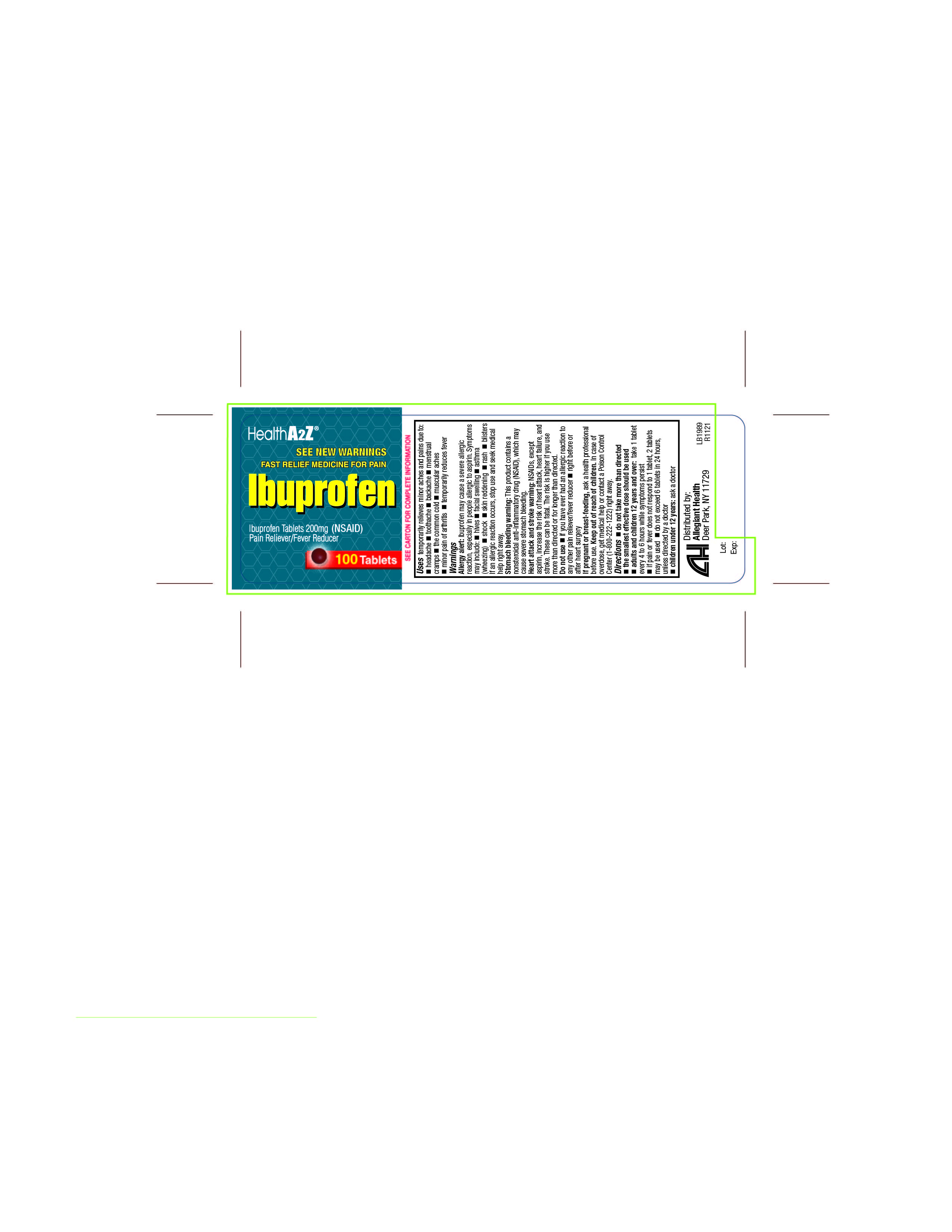 Pill image for 381 - Ibuprofen 200mg Tablet