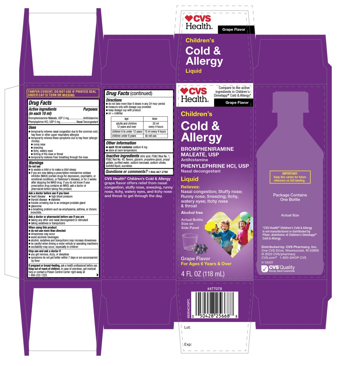 Pill image for Children's Dimetapp Cold & Allergy Brompheniramine Maleate And Phenylephrine Hcl