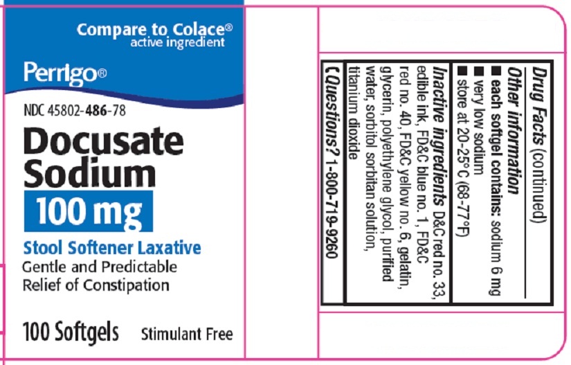 Pill image for Perrigo Docusate Sodium 100 Mg Drug Facts