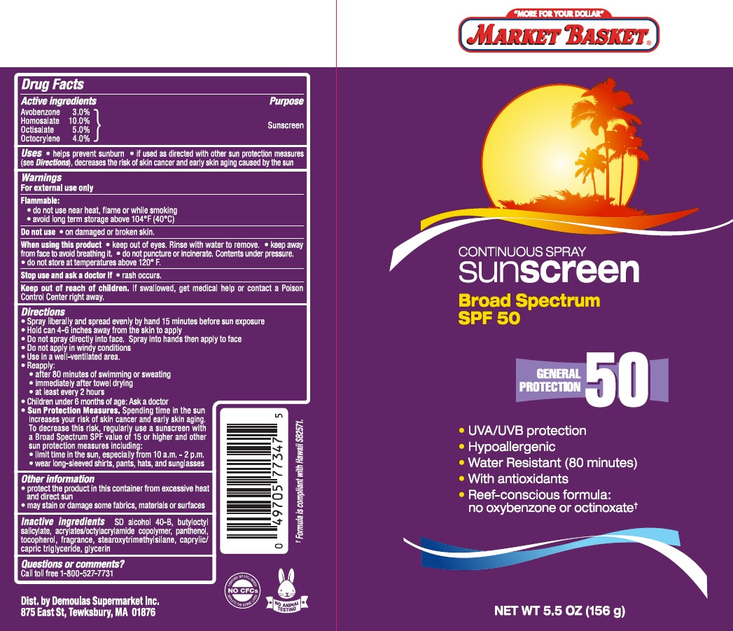Pill image for Market Basket Continuous Spray Sunscreen Spf 50 Spray