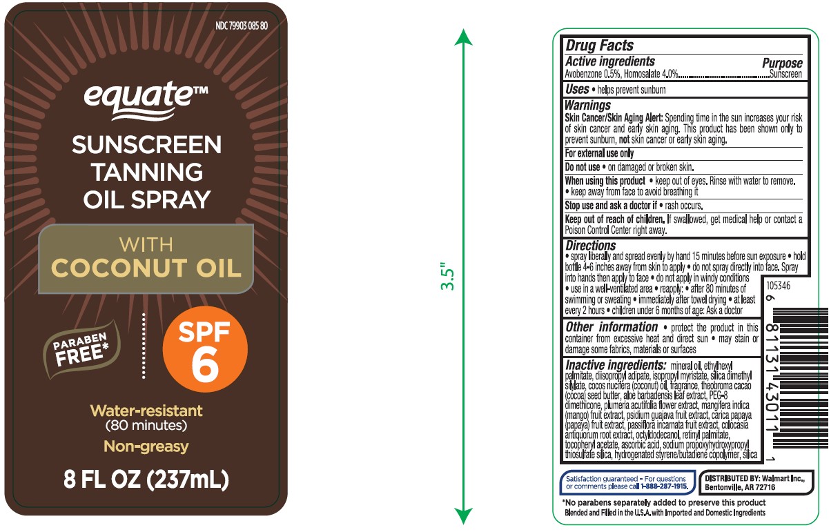 Pill image for equate sunscreen tanning oil spray with coconut oil spf 6