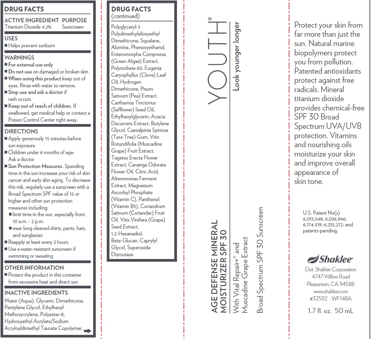 Pill image for Shaklee Youth Age Defense Mineral Moisturizer Spf 30