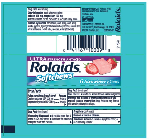 Pill image for rolaids ultra strength antacid softchews